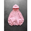BASIC PL 3 İPLİK PAMUKLU HIRKA PEMBE