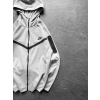 BASKILI OVERSİZE TECH HIRKA GRİ