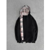 BB NAKIŞLI OVERSİZE 3 İPLİK PAMUKLU HIRKA SİYAH
