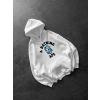 BP MAVİ BASKI 3 İPLİK PAMUKLU KUMAŞ OVERSİZE SWEAT BEYAZ