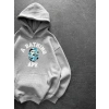BP MAVİ BASKI 3 İPLİK PAMUKLU KUMAŞ OVERSİZE SWEAT GRİ