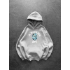 BP MAVİ BASKI 3 İPLİK PAMUKLU KUMAŞ OVERSİZE SWEAT GRİ