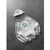 BP MAVİ BASKI 3 İPLİK PAMUKLU KUMAŞ OVERSİZE SWEAT GRİ