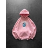 BP MAVİ BASKI 3 İPLİK PAMUKLU KUMAŞ OVERSİZE SWEAT PEMBE