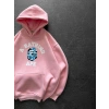 BP MAVİ BASKI 3 İPLİK PAMUKLU KUMAŞ OVERSİZE SWEAT PEMBE