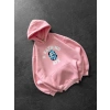 BP MAVİ BASKI 3 İPLİK PAMUKLU KUMAŞ OVERSİZE SWEAT PEMBE