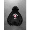 BP PEMBE BASKI 3 İPLİK PAMUKLU KUMAŞ OVERSİZE SWEAT SİYAH