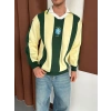 BRASİL POLO YAKA KALIN ŞERİT OVERSİZE SWEAT