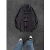 CHİN OVERSİZE 3 İPLİK PAMUKLU HIRKA ANTRASİT