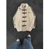 CHİN OVERSİZE 3 İPLİK PAMUKLU HIRKA BEJ