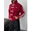 CHİN OVERSİZE 3 İPLİK PAMUKLU HIRKA KIRMIZI