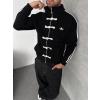CHİN OVERSİZE 3 İPLİK PAMUKLU HIRKA SİYAH