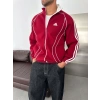 NEON AD OVERSİZE 3 İPLİK PAMUKLU HIRKA KIRMIZI
