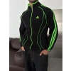 NEON AD OVERSİZE 3 İPLİK PAMUKLU HIRKA SİYAH
