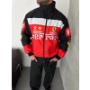 FUL BASKI FRR BOMBER CEKET BEYAZ