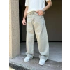 FULL BAGGY GRJ KOT PANTOLON KREM