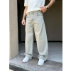 FULL BAGGY GRJ KOT PANTOLON KREM