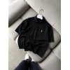 GÖĞÜS NAKIŞ OVERSİZE POLO YAKA TİŞÖRT SİYAH