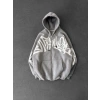 GRAFİTİ 3 İPLİK PAMUKLU OVERSİZE HIRKA GRİ
