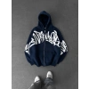 GRAFİTİ 3 İPLİK PAMUKLU OVERSİZE HIRKA LACİ
