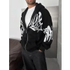 GRAFİTİ 3 İPLİK PAMUKLU OVERSİZE HIRKA SİYAH