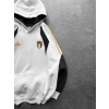 İTALY SERİTLİ 3 İPLİK KAPÜŞONLU SWEAT BEYAZ