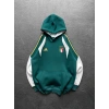 İTALY SERİTLİ 3 İPLİK KAPÜŞONLU SWEAT YEŞİL