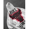 KAPÜŞON BULLS BASKI OVERSİZE 3 İPLİK SWEAT BEYAZ