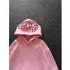KAPÜŞON NAKIŞLI 3 İPLİK PAMUKLU KUMAŞ OVERSİZE STW SWEAT PEMBE