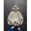 KAPÜŞON NK NAKIŞ OVERSİZE 3 İPLİK SWEAT KREM