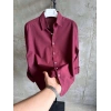 KETEN KUMAŞ TWT GÖMLEK BORDO
