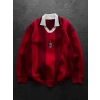 MLN POLO YAKA KALIN ŞERİT OVERSİZE SWEAT