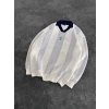 MORİNHO NAKIŞ 3 İPLİK PAMUKLU YAKALI SWEAT BEYAZ