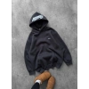 NAKIŞLI 3 İPLİK PAMUKLU KUMAŞ OVERSİZE STW SWEAT ANTRASİT