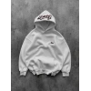 NAKIŞLI 3 İPLİK PAMUKLU KUMAŞ OVERSİZE STW SWEAT BEYAZ
