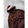 NAKIŞLI 3 İPLİK PAMUKLU KUMAŞ OVERSİZE STW SWEAT KAHVE