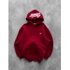 NAKIŞLI 3 İPLİK PAMUKLU KUMAŞ OVERSİZE STW SWEAT KIRMIZI