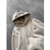 NAKIŞLI 3 İPLİK PAMUKLU KUMAŞ OVERSİZE STW SWEAT KREM