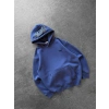 NAKIŞLI 3 İPLİK PAMUKLU KUMAŞ OVERSİZE STW SWEAT MAVİ