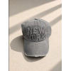 NEW YORK YIKAMALI YIRTIKLI ŞAPKA GRİ