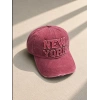 NEW YORK YIKAMALI YIRTIKLI ŞAPKA PEMBE
