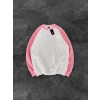 NK KOL PARCALI 3 İPLİK PAMUKLU SWEAT PEMBE