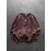 STW YIKAMA 3 İPLİK ŞARDONLU BİSİKLET YAKA SWEAT KAHVE