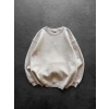 STW YIKAMA 3 İPLİK ŞARDONLU BİSİKLET YAKA SWEAT KREM