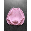 STW YIKAMA 3 İPLİK ŞARDONLU BİSİKLET YAKA SWEAT PEMBE
