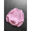 STW YIKAMA 3 İPLİK ŞARDONLU BİSİKLET YAKA SWEAT PEMBE