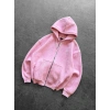 NK YIKAMA 3 İPLİK ŞARDONLU HIRKA PEMBE