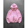NK YIKAMA 3 İPLİK ŞARDONLU HIRKA PEMBE