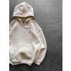 NK YIKAMA 3 İPLİK ŞARDONLU KAPÜŞONLU SWEAT KREM