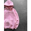 NK YIKAMA 3 İPLİK ŞARDONLU KAPÜŞONLU SWEAT PEMBE